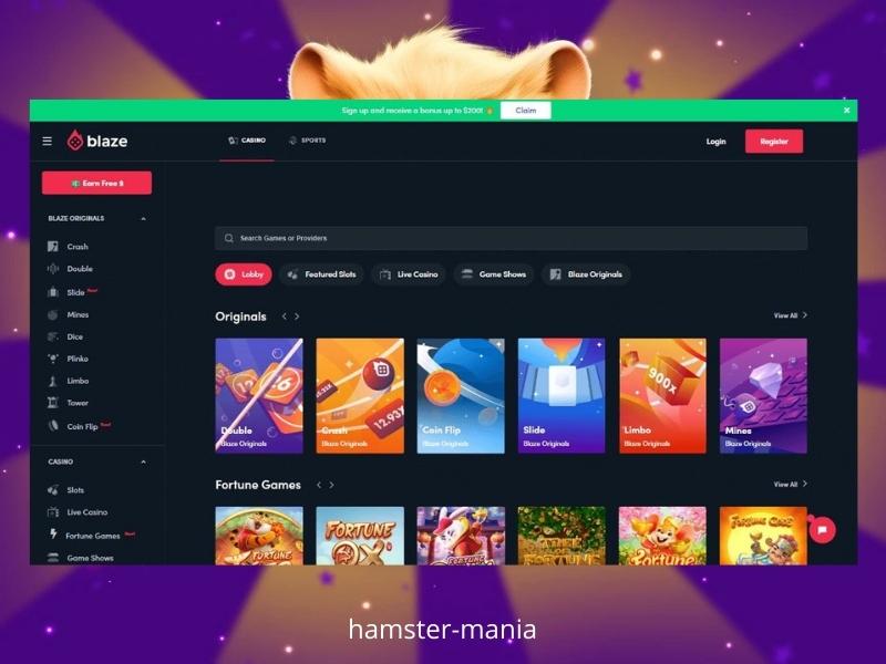 Играть в Hamster на деньги в казино Blaze
