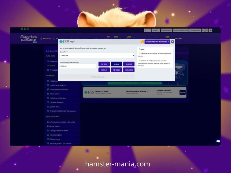 Hamster Mania bei Esportes spielen