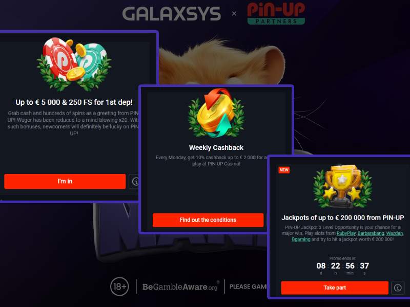 Bonus sur les jeux et paris au Pin-Up Casino